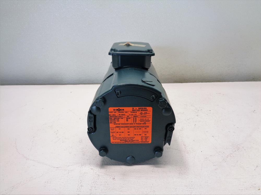 Dodge D-Series Motor Brake 56 DBSC, Part# 031353 w/Reliance Electric 1/2HP Motor